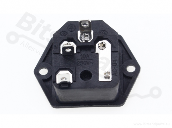 Chassisdeel/Socket C14 male met zekering